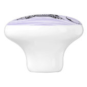 Lila Eiffelturm Blühe Keramik Pull Keramikknauf (Seitenansicht)