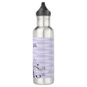 Lila Eiffelturm Blühe Wasserflasche Edelstahlflasche (Rechts)