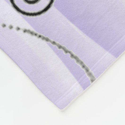 Lila Eiffelturm Blühte Fleece Blanket (Ecke)