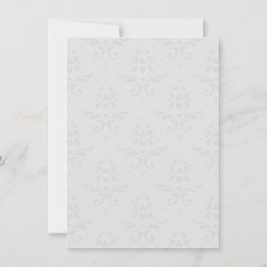 Lila Eiffelturm Damask Probe Abendessen Einladung (Rückseite)