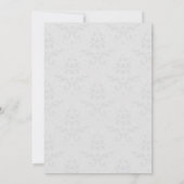 Lila Eiffelturm Damask Save the Date Ankündigung (Rückseite)