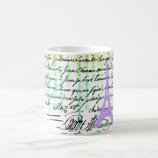 Lila Eiffelturm Kaffeetasse (Mittel)
