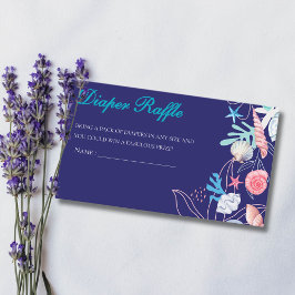 Lila eine kleine Perle unter Meerwasser Babydusche Begleitkarte