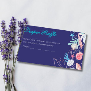 Lila eine kleine Perle unter Meerwasser Babydusche Begleitkarte