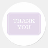 Lila einfach elegant Danke Stickers (Vorderseite)