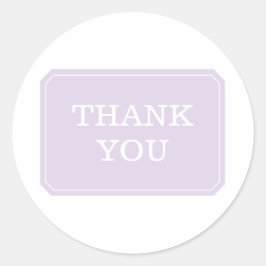 Lila einfach elegant Danke Stickers
