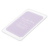 Lila einfach elegant Save the Date Magnet (Linke Seite)