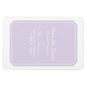 Lila einfach elegant Save the Date Magnet (Horizontal)
