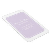 Lila einfach elegant Save the Date Magnet (Rechte Seite)
