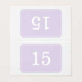 Lila, einfach elegante geklappte Tafelkarte (Außenseite Aufgefaltet)