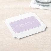 Lila, einfach elegante Hochzeit Untersetzer (angewinkelt)