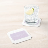 Lila, einfach elegante Hochzeit Untersetzer (Vor Ort)