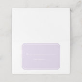 Lila, einfach elegante Platzkarten (Außenseite Aufgefaltet)