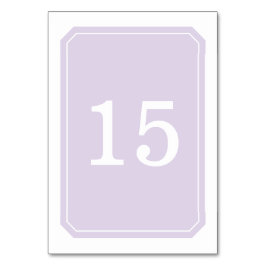 Lila, einfach elegante Tischkarte Tischnummer