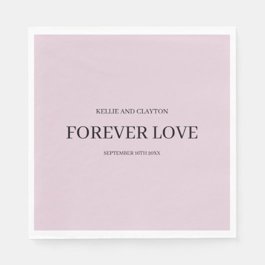 Lila einfache Hochzeit Napkins Serviette (Vorderseite)