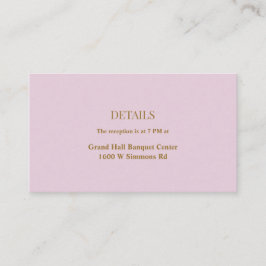 Lila Einfache Hochzeitskarte Begleitkarte