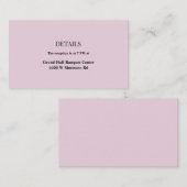 Lila Einfache Hochzeitskarte Begleitkarte (Vorne/Hinten)