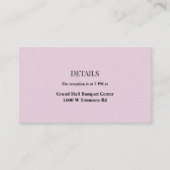 Lila Einfache Hochzeitskarte Begleitkarte (Vorderseite)