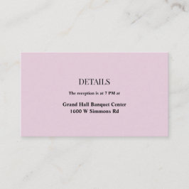 Lila Einfache Hochzeitskarte Begleitkarte