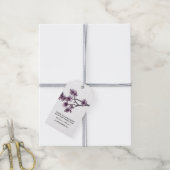 Lila Einfache Kirschblüten - Geschenkeppchen Geschenkanhänger (Mit Garn)