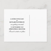 Lila Einfache Kirschblüten Save the Date Ankündigungspostkarte (Rückseite)