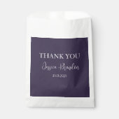 Lila Einfache Minimalistische Hochzeit Geschenktütchen (Vorderseite)