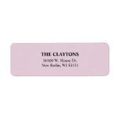 Lila einfache Rücksendeadressen-Aufkleber (Vorne)