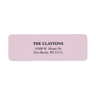 Lila einfache Rücksendeadressen-Aufkleber