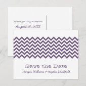 Lila Einfache Zickzack Postkarte (Vorne/Hinten)