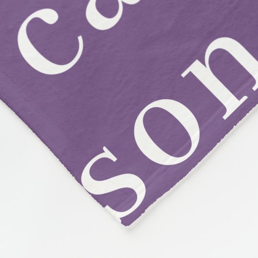 Lila einfacher Personalisierter Wiederholname Fleecedecke (Ecke)