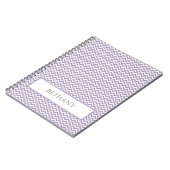 Lila einfaches Zickzack Personalisiertes Notebook Notizblock (Linke Seite)