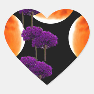 Lila Eingriff Herz-Aufkleber