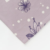 Lila Einhorn-benutzerdefiniertes Foto mit Namen Fleecedecke (Ecke)