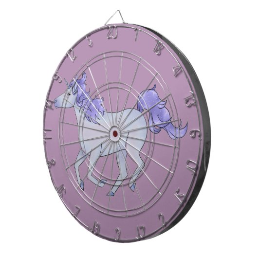 Lila Einhorn Dartscheibe (Vorderseite rechts)