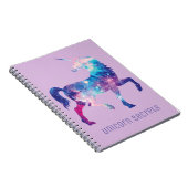 Lila Einhorn-Geheimnis-Notizbuch Notizblock (Rechte Seite)