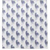 Lila Einhorn-Glitzer Duschvorhang (Vorderseite)