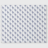 Lila Einhorn-Glitzer Geschenkpapier (Flach)