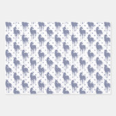 Lila Einhorn-Glitzer Geschenkpapier Set (Vorderseite 2)