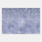 Lila Einhorn-Glitzer Geschenkpapier Set (Vorderseite)