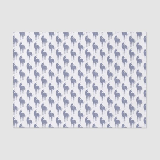 Lila Einhorn-Glitzer Seidenpapier (Vorderseite)