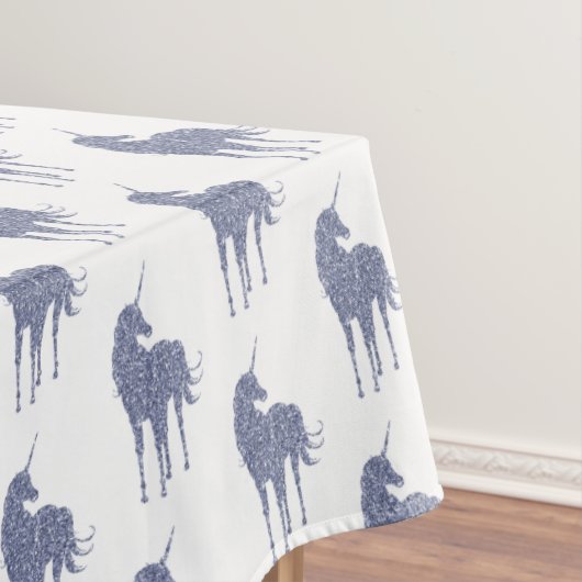 Lila Einhorn-Glitzer Tischdecke (Beispiel)