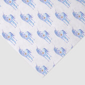 Lila Einhorn Gold Glitzer Herz Seidenpapier (Detail)