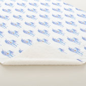 Lila Einhorn Gold Glitzer Herz Sherpadecke (3/4)