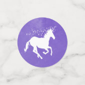 Lila Einhorn Hochzeitstisch Confetti Konfetti (Klein Vorderseite)