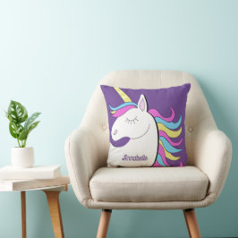 Lila Einhorn Hübsch Unicorns Fantasie Kissen