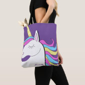 Lila Einhorn Hübsch Unicorns Fantasie Tasche (Von Nahem)