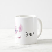 Lila Einhorn Kaffeetasse (VorderseiteRechts)