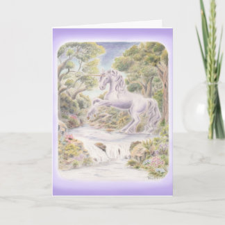 Lila Einhorn Karte