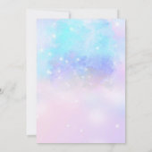 Lila Einhorn-Kinderdusche Einladung (Rückseite)