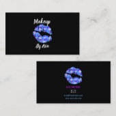 Lila Einhorn Lips Fantasy Creative Makeup Artist Visitenkarte (Vorne/Hinten)